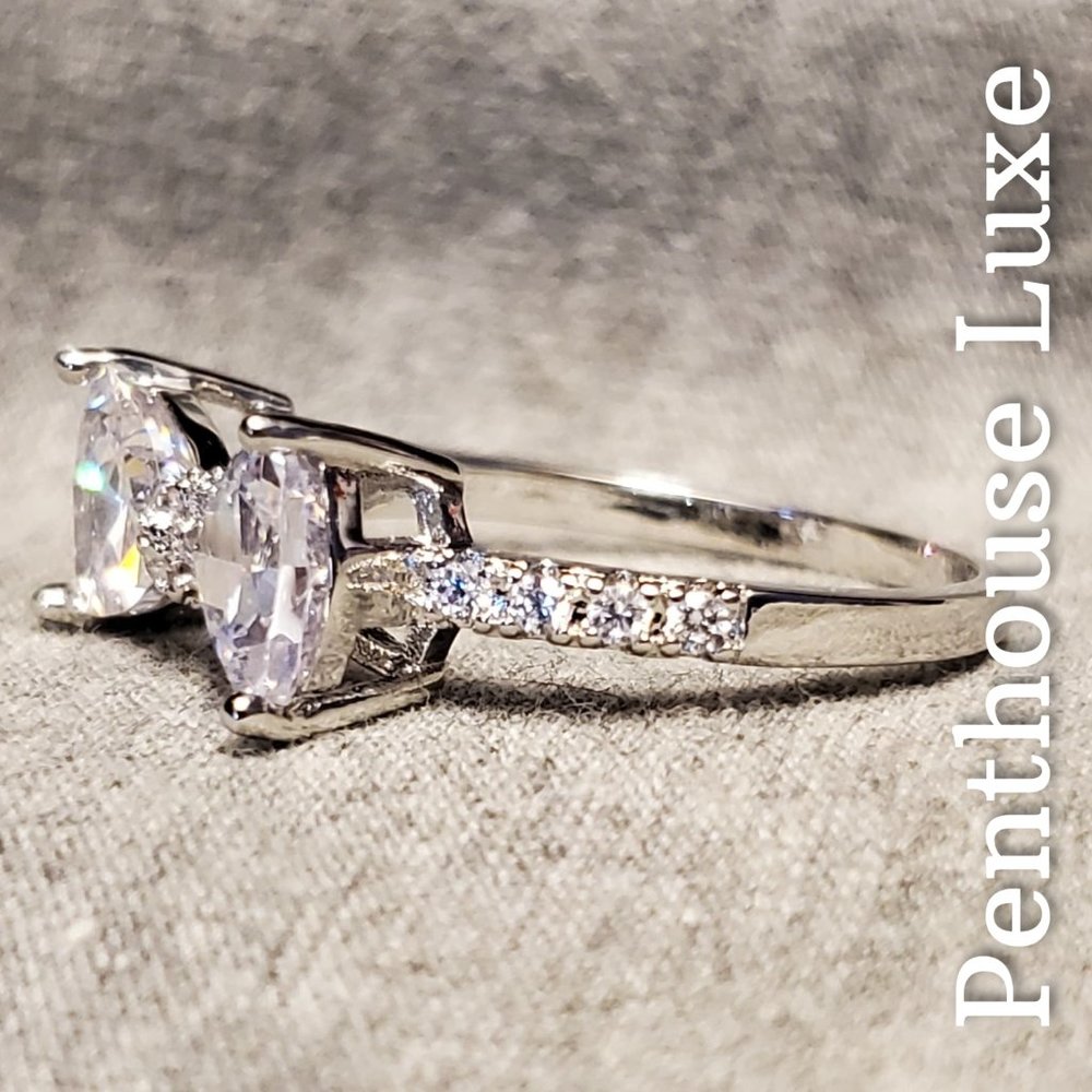 FINAL RESTOCK!! Trillion Cut Silver Bow Ring - Picture 2 of 7